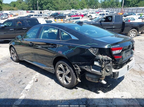 1HGCV1F41KA123965 2019 HONDA ACCORD Черный Задняя левая четверть