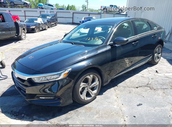 1HGCV1F41KA123965 2019 HONDA ACCORD Черный Передняя левая четверть
