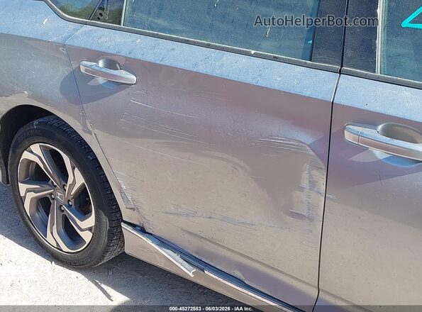 1HGCV1F41KA177735 2019 HONDA ACCORD Gray Front view