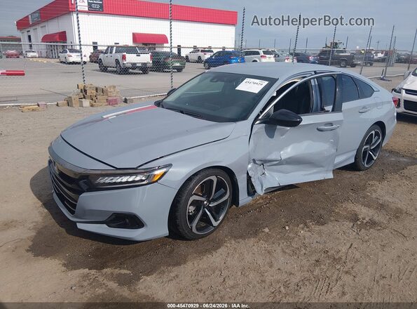 1HGCV1F41MA028003 2021 HONDA ACCORD Light Blue წინა მარცხენა ხედი სამი მეოთხედიდან