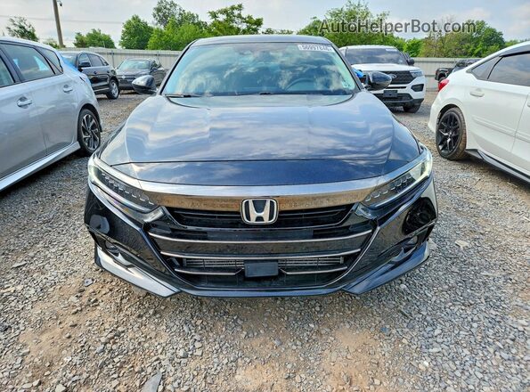 1HGCV1F41MA119014 2021 HONDA ACCORD Black Front view