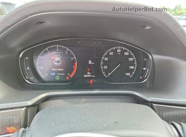 1HGCV1F41MA119014 2021 HONDA ACCORD Black Instrument cluster view