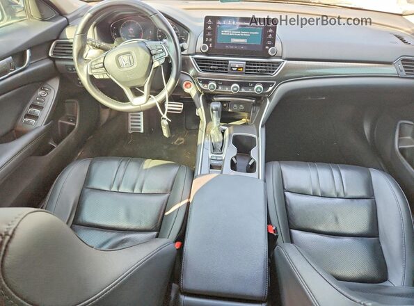 1HGCV1F41MA121796 2021 HONDA ACCORD Белый Вид панели приборов