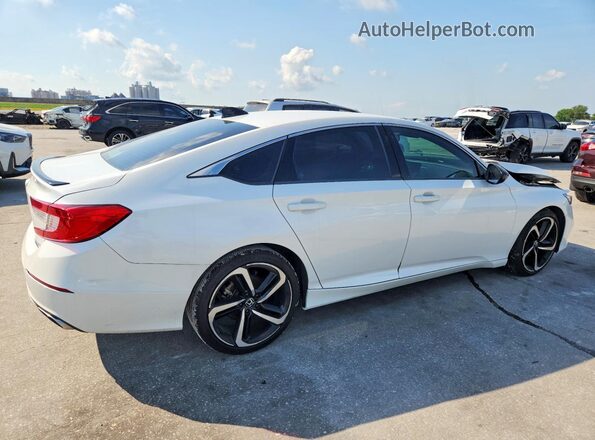 1HGCV1F41MA121796 2021 HONDA ACCORD Белый Задняя правая четверть