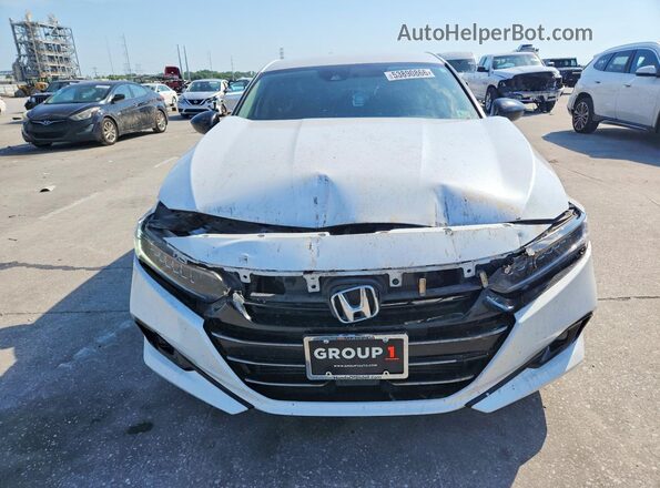 1HGCV1F41MA121796 2021 HONDA ACCORD Белый Вид спереди