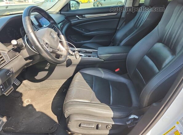 1HGCV1F41MA121796 2021 HONDA ACCORD Белый Вид салона спереди