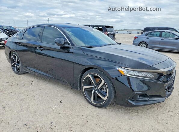 1HGCV1F41NA071354 2022 HONDA ACCORD Black Delantero derecho