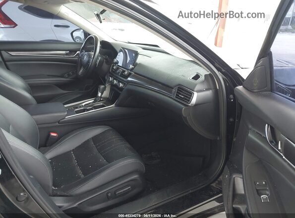 1HGCV1F42NA017528 2022 HONDA ACCORD Black Вид салону спереду