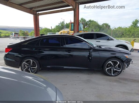 1HGCV1F42NA017528 2022 HONDA ACCORD Black Вид задньої частини салону