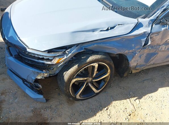 1HGCV1F42NA027802 2022 HONDA ACCORD Blue Вид спереду