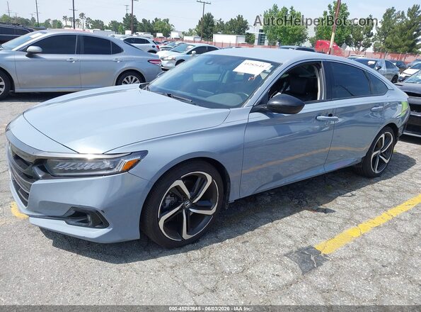 1HGCV1F42NA074196 2022 HONDA ACCORD Blue Przód lewy