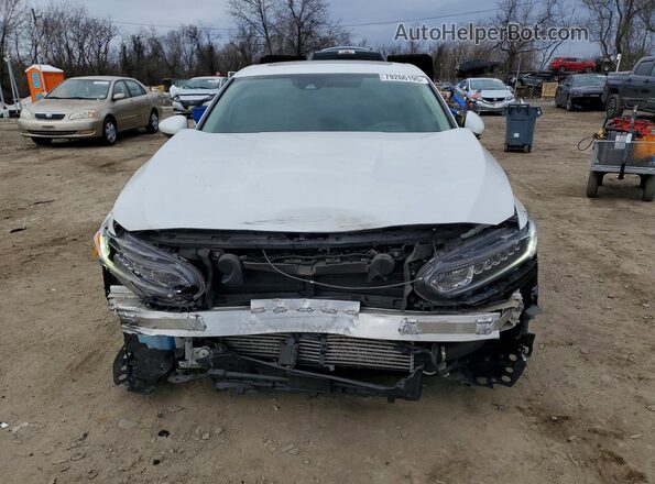 1HGCV1F43JA048734 2018 HONDA ACCORD White Widok z przodu