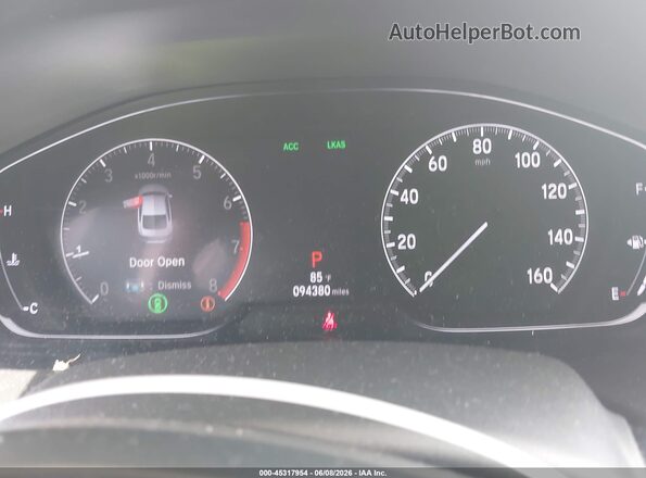 1HGCV1F43JA246908 2018 HONDA ACCORD White Հետևի նստատեղերի տեսք