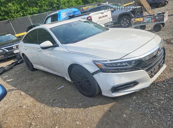 1HGCV1F43JA247346 2018 HONDA ACCORD Белый Передняя правая четверть