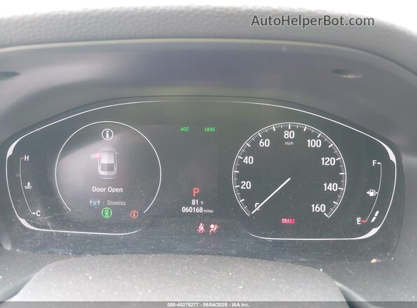 1HGCV1F43KA083484 2019 HONDA ACCORD Black Հետևի նստատեղերի տեսք