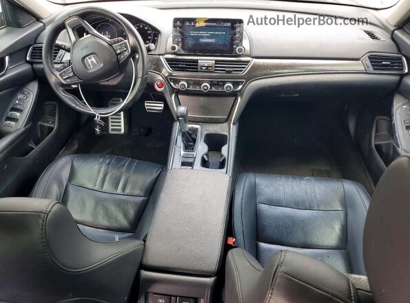 1HGCV1F43MA007654 2021 HONDA ACCORD Синий Вид панели приборов