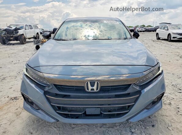 1HGCV1F43MA007654 2021 HONDA ACCORD Синий Вид спереди