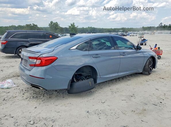1HGCV1F43MA007654 2021 HONDA ACCORD Синий Задняя правая четверть