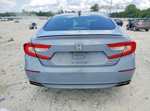 1HGCV1F43MA007654 2021 HONDA ACCORD Синий Вид сзади