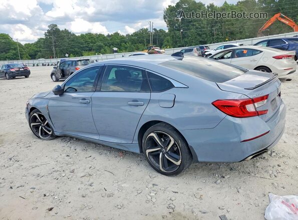 1HGCV1F43MA007654 2021 HONDA ACCORD Синий Задняя левая четверть