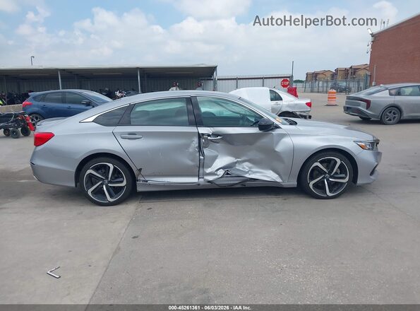 1HGCV1F43MA051704 2021 HONDA ACCORD Silver Widok wnętrza z tyłu