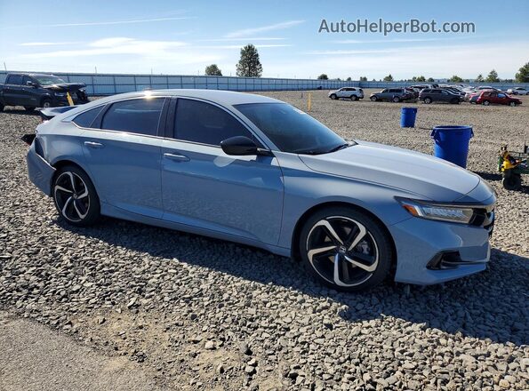 1HGCV1F43MA114218 2021 HONDA ACCORD Серый Передняя правая четверть