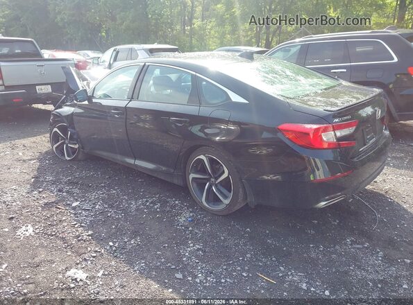 1HGCV1F43MA114977 2021 HONDA ACCORD Black Հետևի ձախ