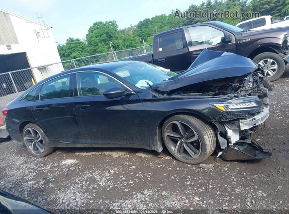 1HGCV1F43MA114977 2021 HONDA ACCORD Black Սալոնի հետևի տեսք