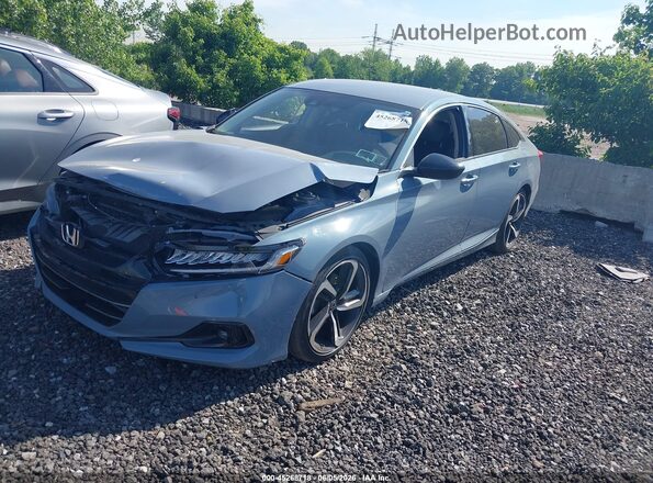 1HGCV1F43NA042177 2022 HONDA ACCORD Light Blue 