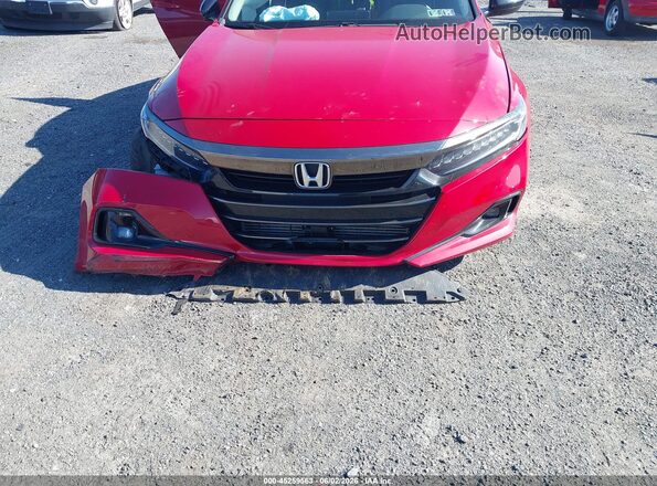1HGCV1F43NA044835 2022 HONDA ACCORD Red Widok zestawu wskaźników