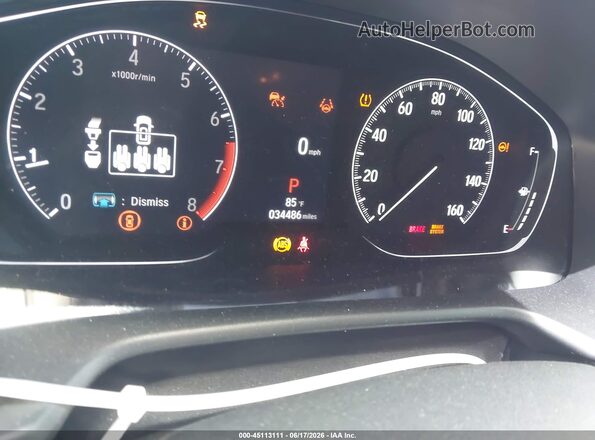 1HGCV1F43NA092044 2022 HONDA ACCORD Gray Widok tylnych siedzeń