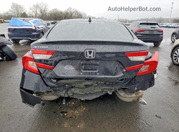 1HGCV1F44JA199999 2018 HONDA ACCORD Black Հետևի տեսք