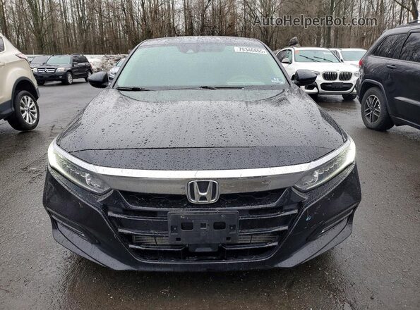 1HGCV1F44JA199999 2018 HONDA ACCORD Black Դիմացի տեսք