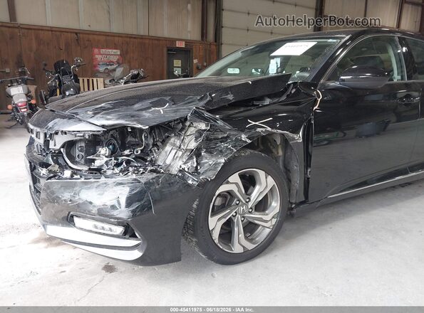 1HGCV1F44KA005537 2019 HONDA ACCORD Black Вид спереду