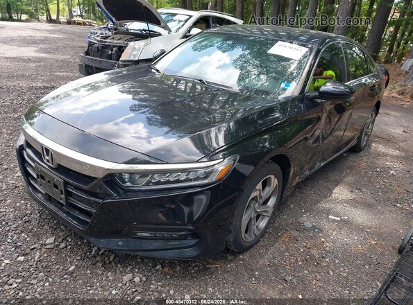 1HGCV1F44KA171170 2019 HONDA ACCORD Черный Передняя левая четверть