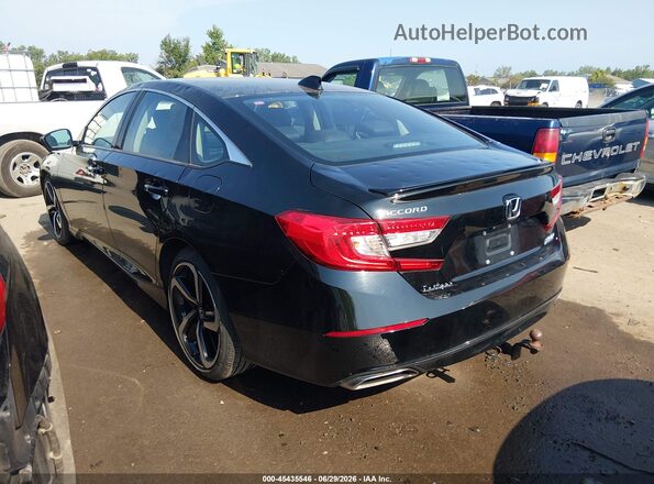 1HGCV1F44MA080225 2021 HONDA ACCORD Black Հետևի ձախ