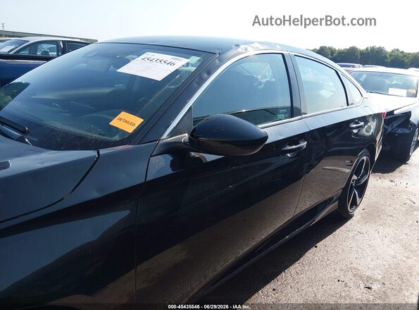 1HGCV1F44MA080225 2021 HONDA ACCORD Black Սալոնի 360 աստիճան տեսք