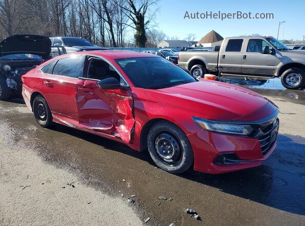 1HGCV1F44MA119119 2021 HONDA ACCORD Красный 
