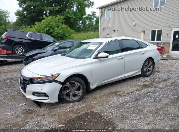 1HGCV1F45JA047097 2018 HONDA ACCORD White Առջևի ձախ երեք քառորդ տեսարան