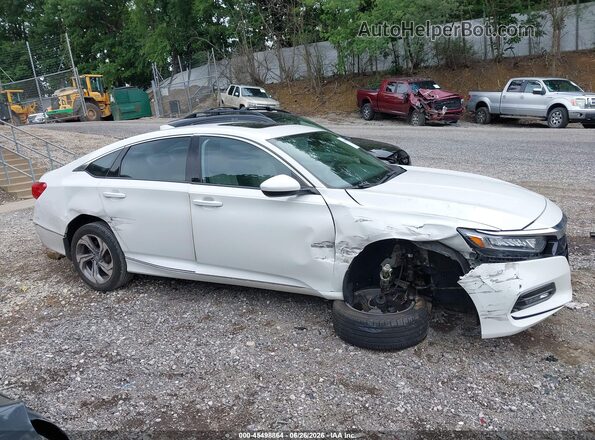 1HGCV1F45JA047097 2018 HONDA ACCORD White Սալոնի հետևի տեսք