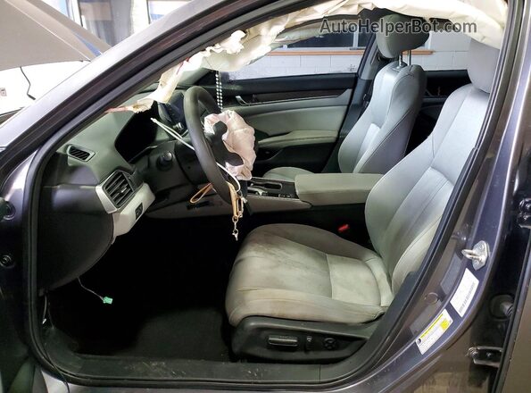 1HGCV1F45KA080019 2019 HONDA ACCORD Серый Вид салона спереди