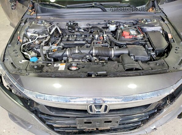 1HGCV1F45KA080019 2019 HONDA ACCORD Серый Вид задней части салона