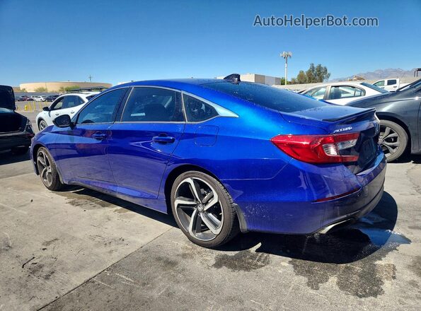 1HGCV1F45MA113216 2021 HONDA ACCORD Blue Հետևի ձախ