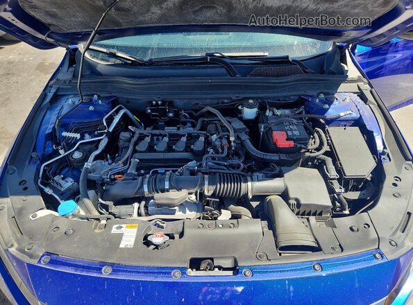 1HGCV1F45MA113216 2021 HONDA ACCORD Blue Սալոնի հետևի տեսք