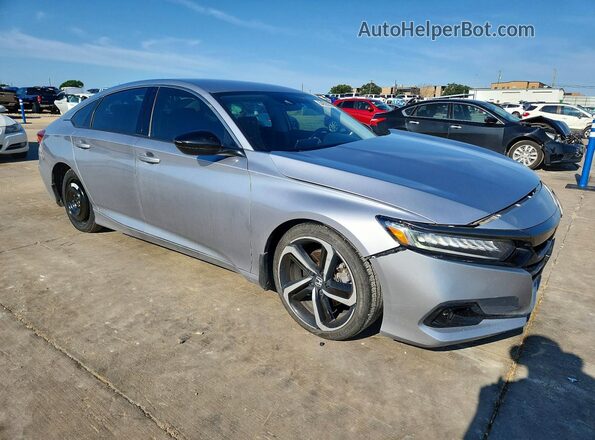 1HGCV1F45MA117136 2021 HONDA ACCORD Silver Delantero derecho