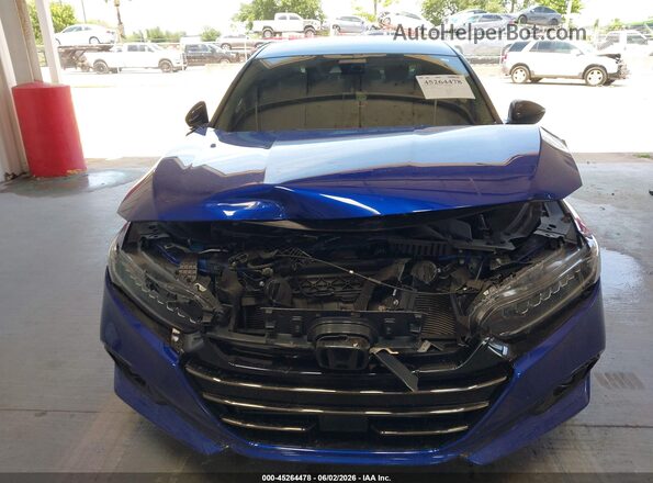 1HGCV1F45NA009262 2022 HONDA ACCORD Синий Вид щитка приборов