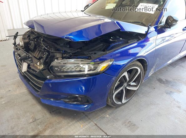 1HGCV1F45NA009262 2022 HONDA ACCORD Синий Вид спереди