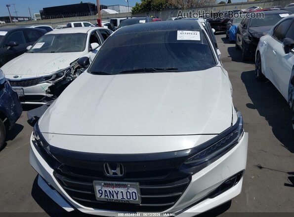 1HGCV1F45NA017989 2022 HONDA ACCORD White უკანა სალონის ხედი