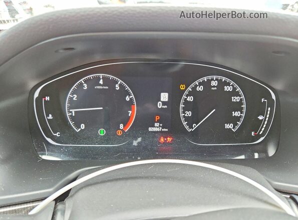 1HGCV1F45NA062172 2022 HONDA ACCORD Gray Вид щитка приладів