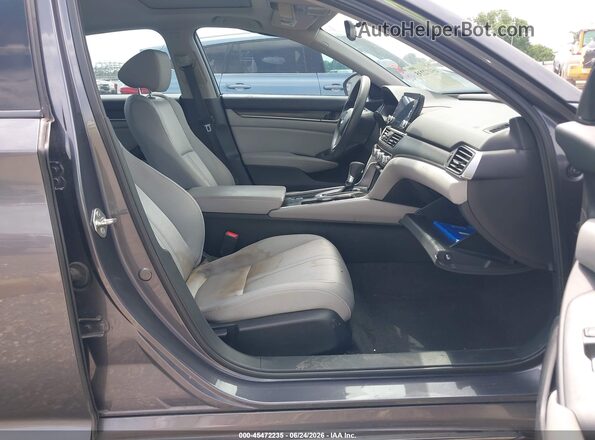 1HGCV1F46JA132269 2018 HONDA ACCORD Gray Սալոնի դիմացի տեսք